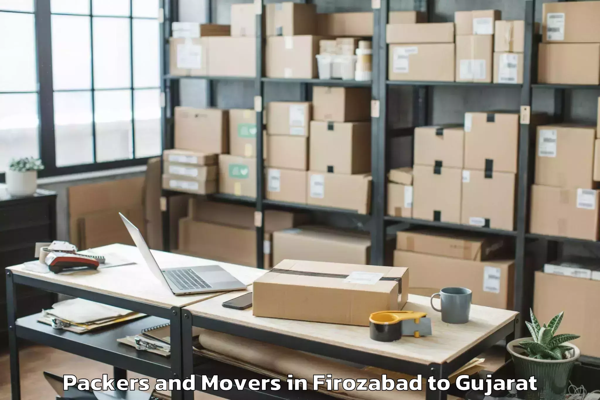 Affordable Firozabad to Vadnagar Packers And Movers